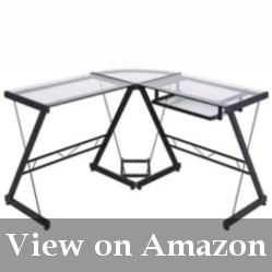Glass and Metal Corner Computer Desk Review